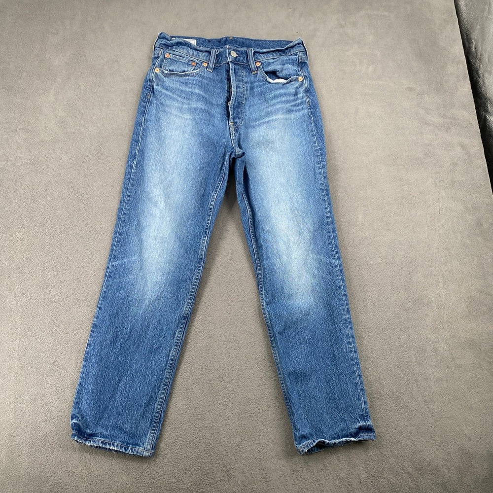 Gap Cheeky Straight High Rise Jeans 28 6R Medium Wash Blue Denim 7952